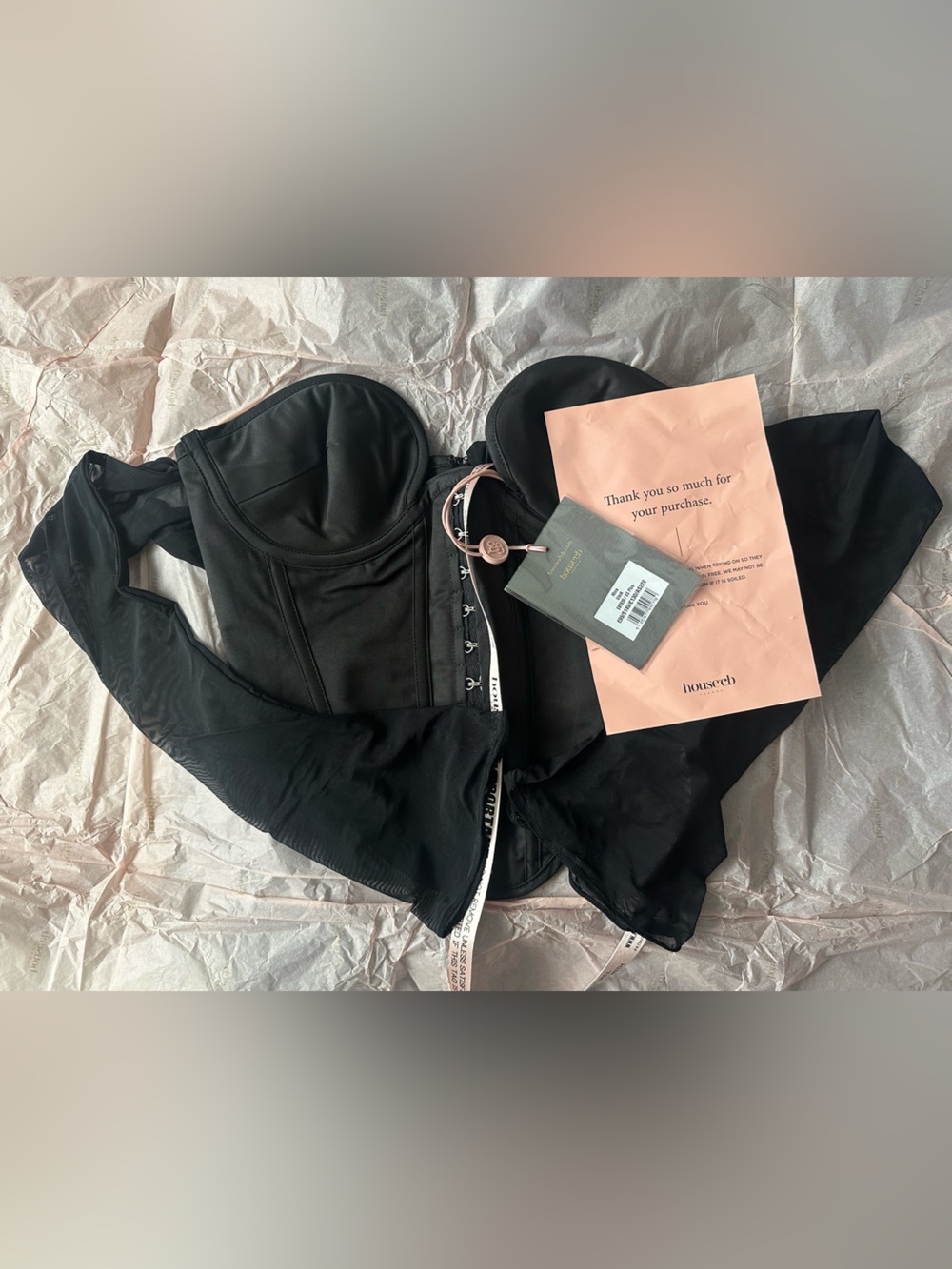 NWT House of CB “Mina” Black Corset Top size XS with Plus Cup - Picture 8 of 11